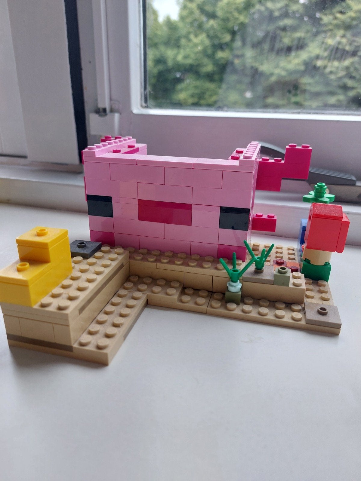 Minecraft axolotl lego, Ophalen