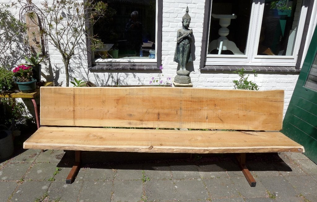 Mooie boomstam  tuinbank  261 cm, Ophalen, Gebruikt, Onbekend, Onbekend