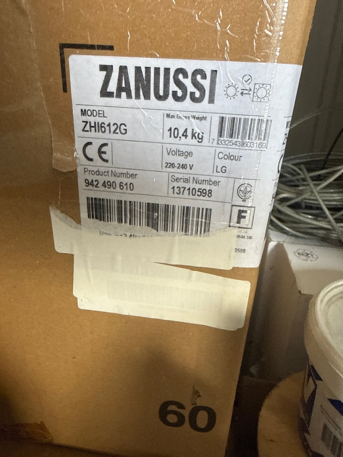 Zanussi ZHI612G Onderbouw Afzuigkap - Nieuw in Doos, Ophalen of Verzenden, Nieuw, Vrijstaand, Onderbouw afzuigkap