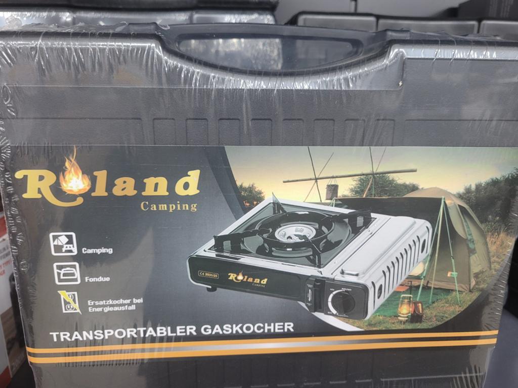 Roland Camping Draagbaar Gasfornuis - Ideaal voor Buiten, Ophalen of Verzenden, Nieuw