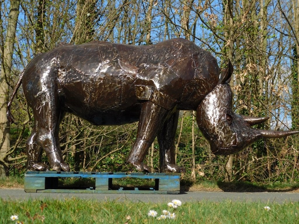 Neushoorn ''Suma'' XXL - 120 x 250 cm - Handgemaakt, Ophalen of Verzenden