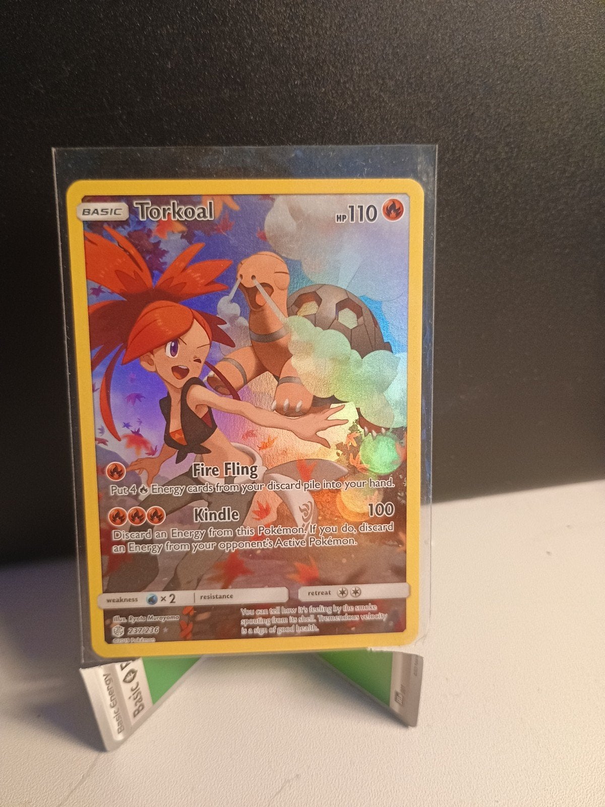 Torkoal van cosmic eclipse 237/236, Ophalen of Verzenden, Zo goed als nieuw, Losse kaart, Foil