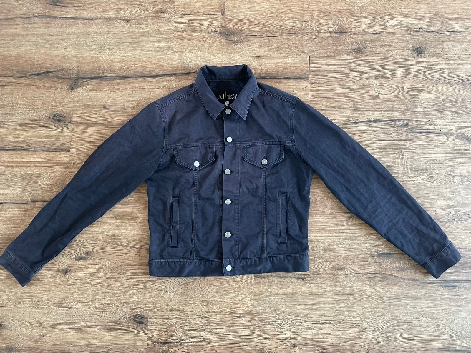 Armani Jeans spijkerjack - Maat S, Ophalen of Verzenden, Zo goed als nieuw, Maat 46 (S) of kleiner, Blauw