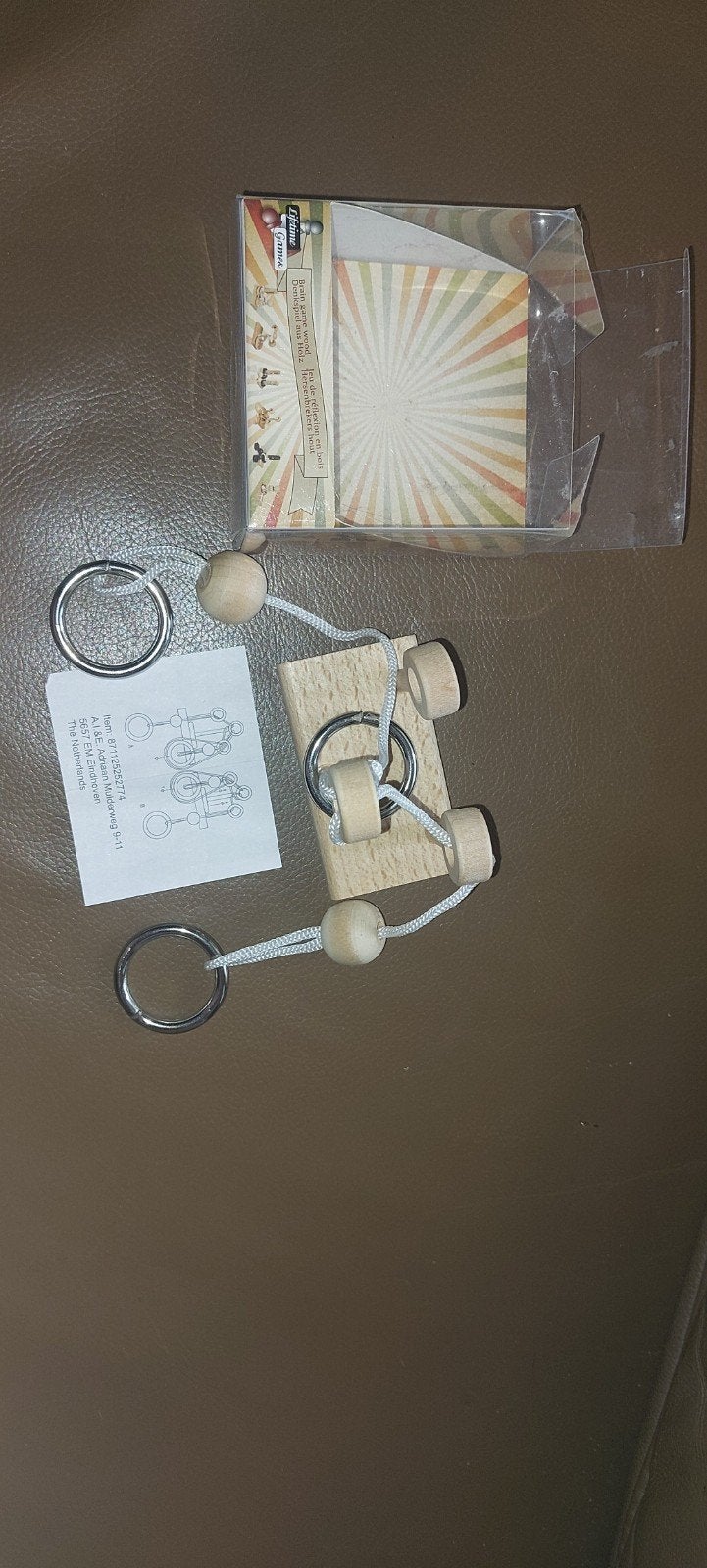 Houten breinbreker puzzel - Uitdagend denkspel, Een of twee spelers, Ophalen of Verzenden, Gebruikt, Genuine Fred