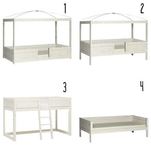 Lifetime 4-in-1 bed hoogslaper halfhoogslaper laag, Ophalen, 85 tot 100 cm, Gebruikt, Hoogslaper of Stapelbed