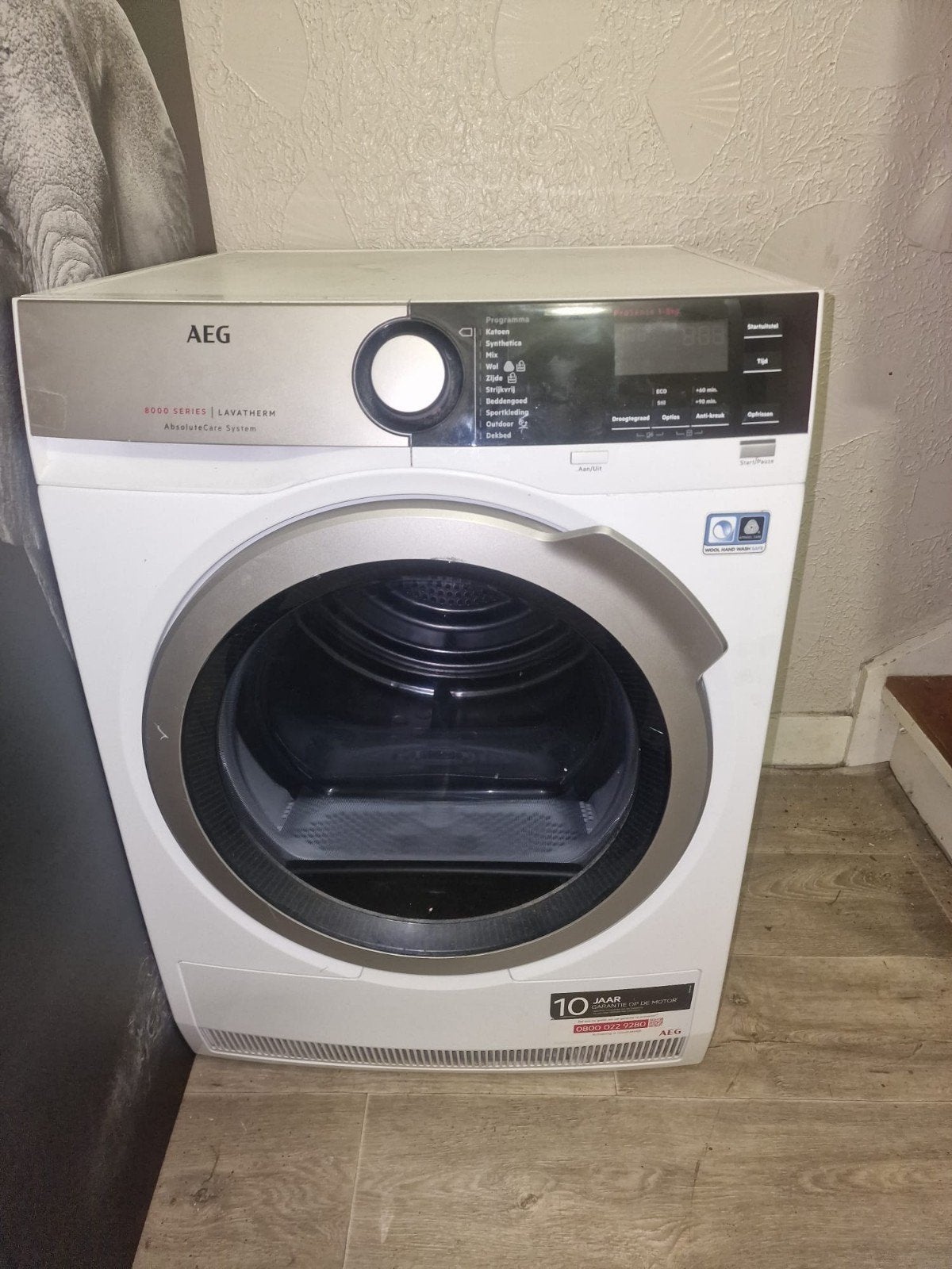 AEG Lavatherm 8000 Serie Warmtepompdroger 8kg, 8 tot 10 kg, Ophalen of Verzenden, Zo goed als nieuw, Voorlader