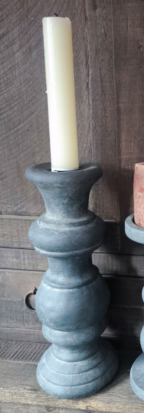 Brynxc kandelaar stoer sober vergrijst grijs grey majestic, Ophalen, Brynxz, Natuurlijk materiaal, Nieuw