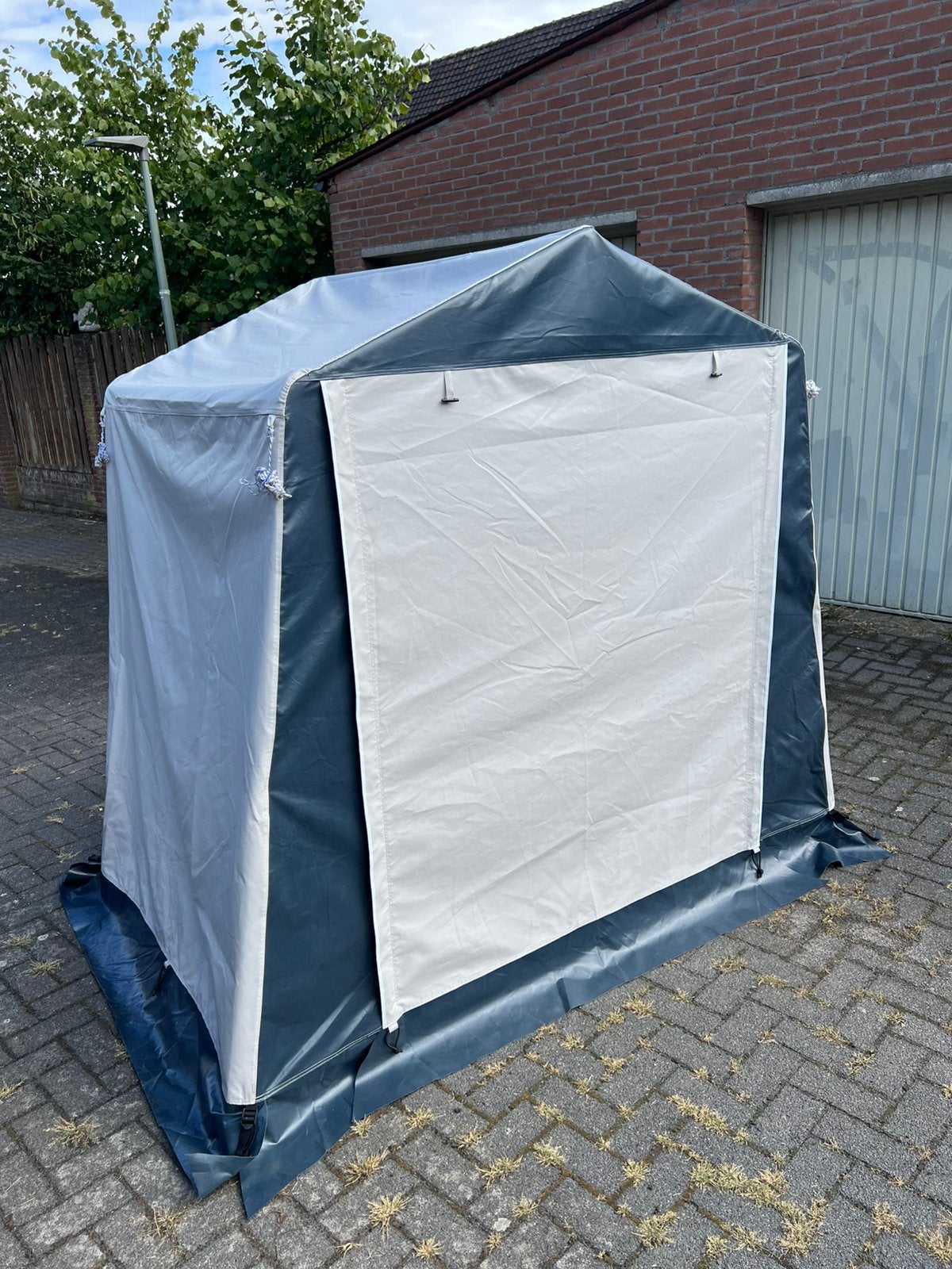 Stevige PVC schuur-/opslagtent i.z.g.st., Ophalen, Gebruikt, Tot en met 2