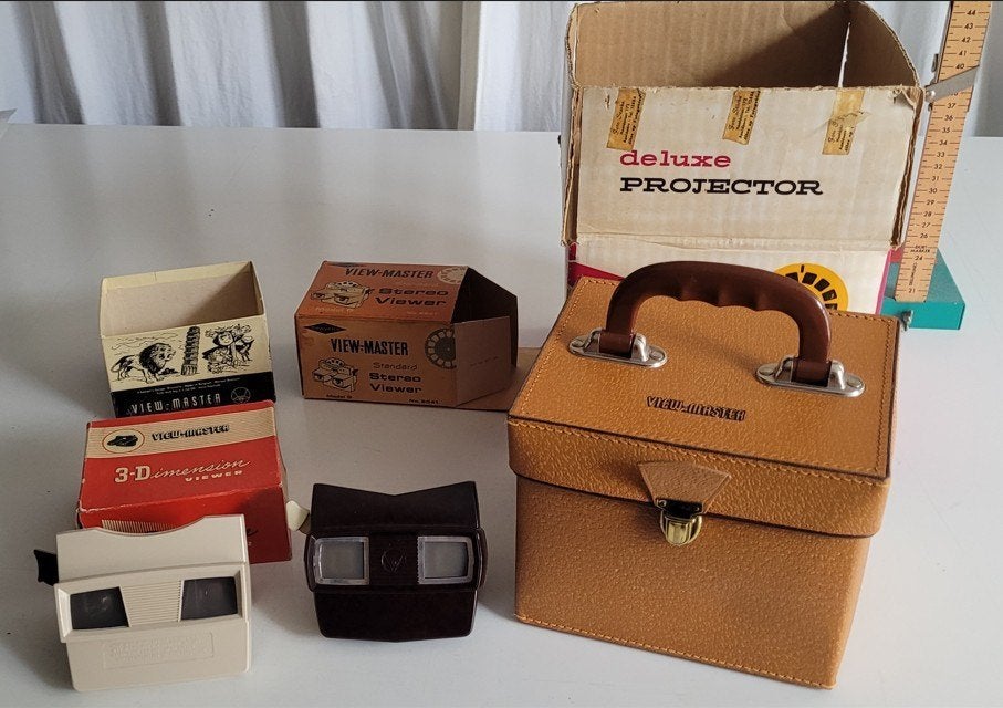 Sawyer 2 viewmasters + projector + reels in originele dozen., Ophalen