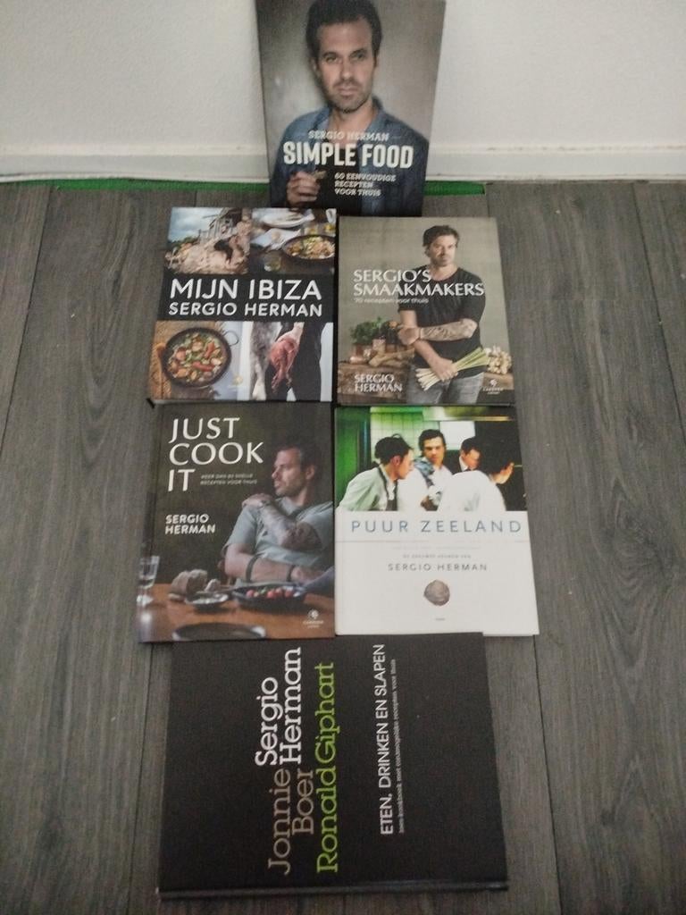 SERGIO HERMAN KOOKBOEKEN COLLECTIE, Sergio Herman, Zo goed als nieuw, Gezond koken, Nederland en België