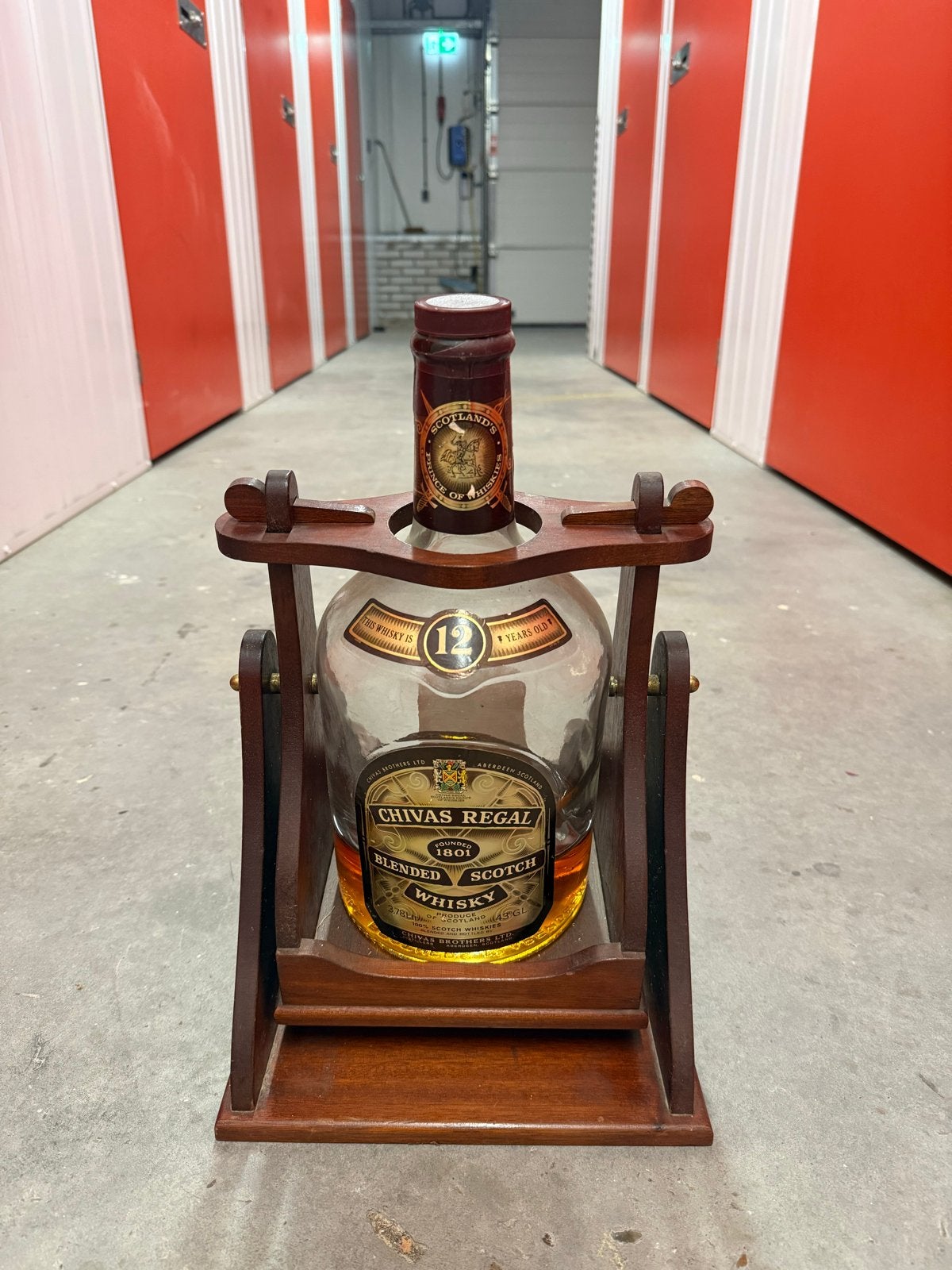Vintage Houten Whisky Cradle/Swing voor Grote Flessen, Ophalen of Verzenden, Gebruikt, Gebruiksvoorwerp