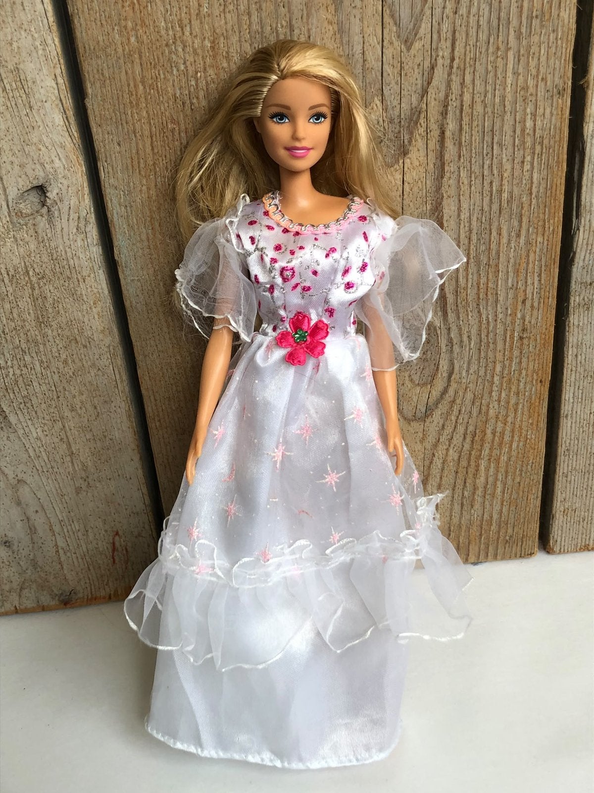 Mooie trouwjurk feest jurk voor barbie, Ophalen of Verzenden, Zo goed als nieuw, Barbie