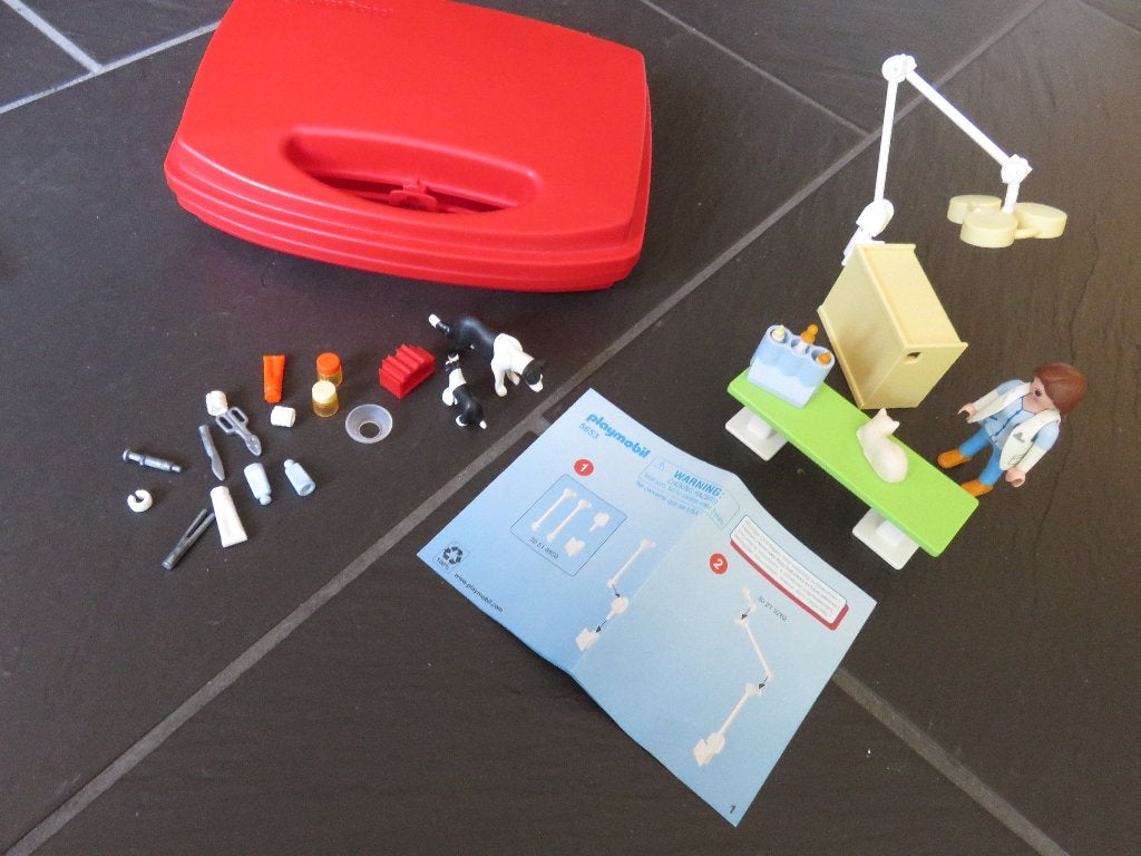 Playmobil dierenarts 5653 meeneemkoffer City life., Ophalen of Verzenden, Gebruikt