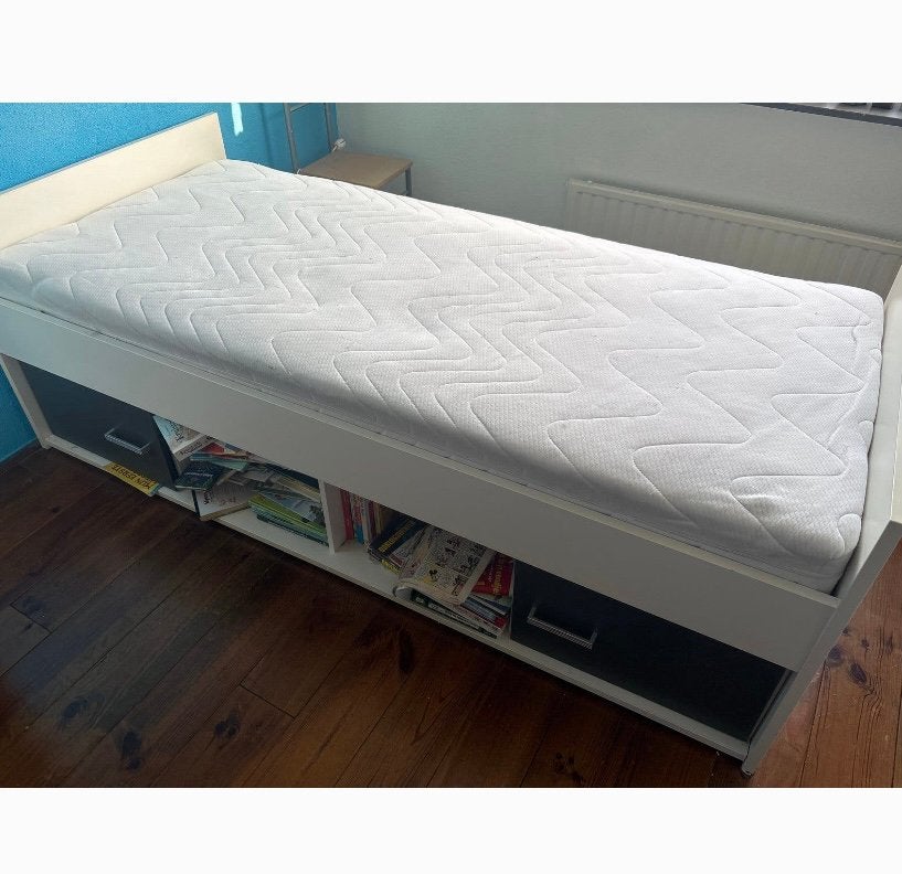Eenpersoonsbed met opbergruimte en lattenbodem van BeterBed, Ophalen, Verstelbaar, 90 cm, Eenpersoons