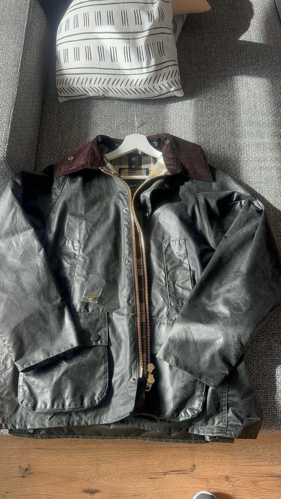 Barbour Bedale Waxed Jacket - Heren (Knoopje mist), Kleding | Heren, Ophalen of Verzenden, Gedragen, Maat 56/58 (XL), Groen