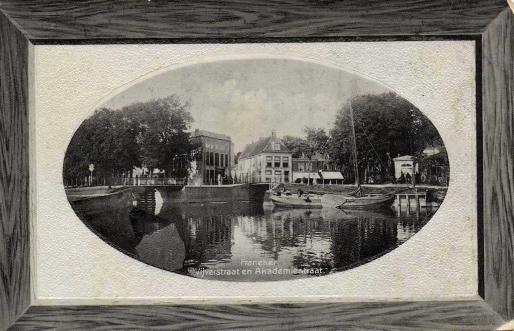 Franeker, Vijverstraat en Akademiestraat. - gelopen, Ophalen of Verzenden, 1920 tot 1940, Gelopen, Friesland