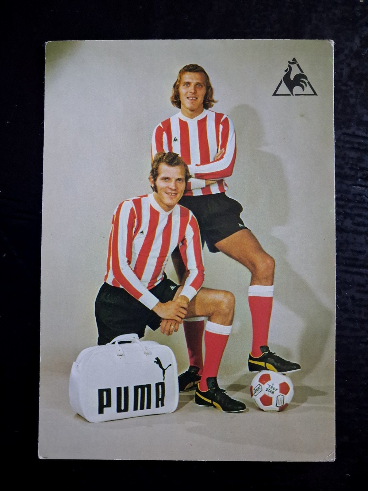 Spelerskaart Willy en Rene van de Kerkhof PSV., Ophalen of Verzenden, Gebruikt, PSV, Spelerskaart