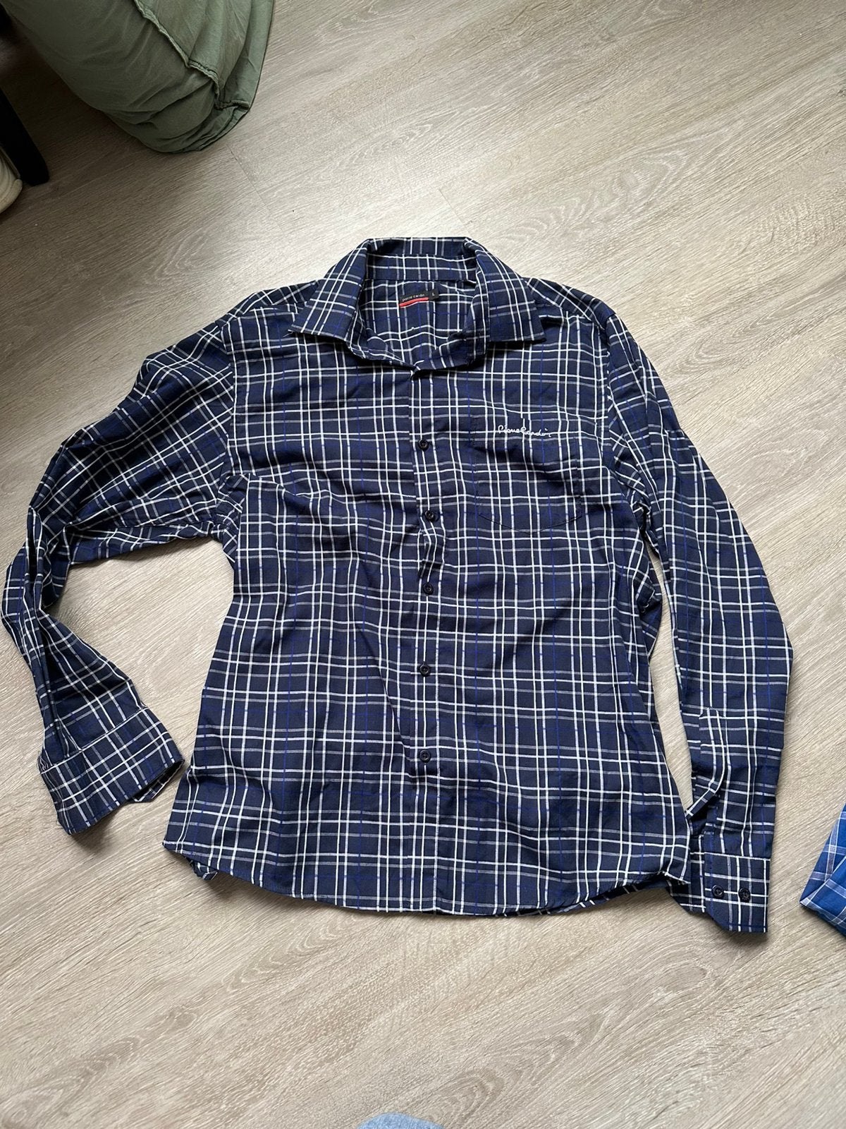 Pierre Cardin blouse, Ophalen of Verzenden, Zo goed als nieuw, Blauw, Halswijdte 41/42 (L)
