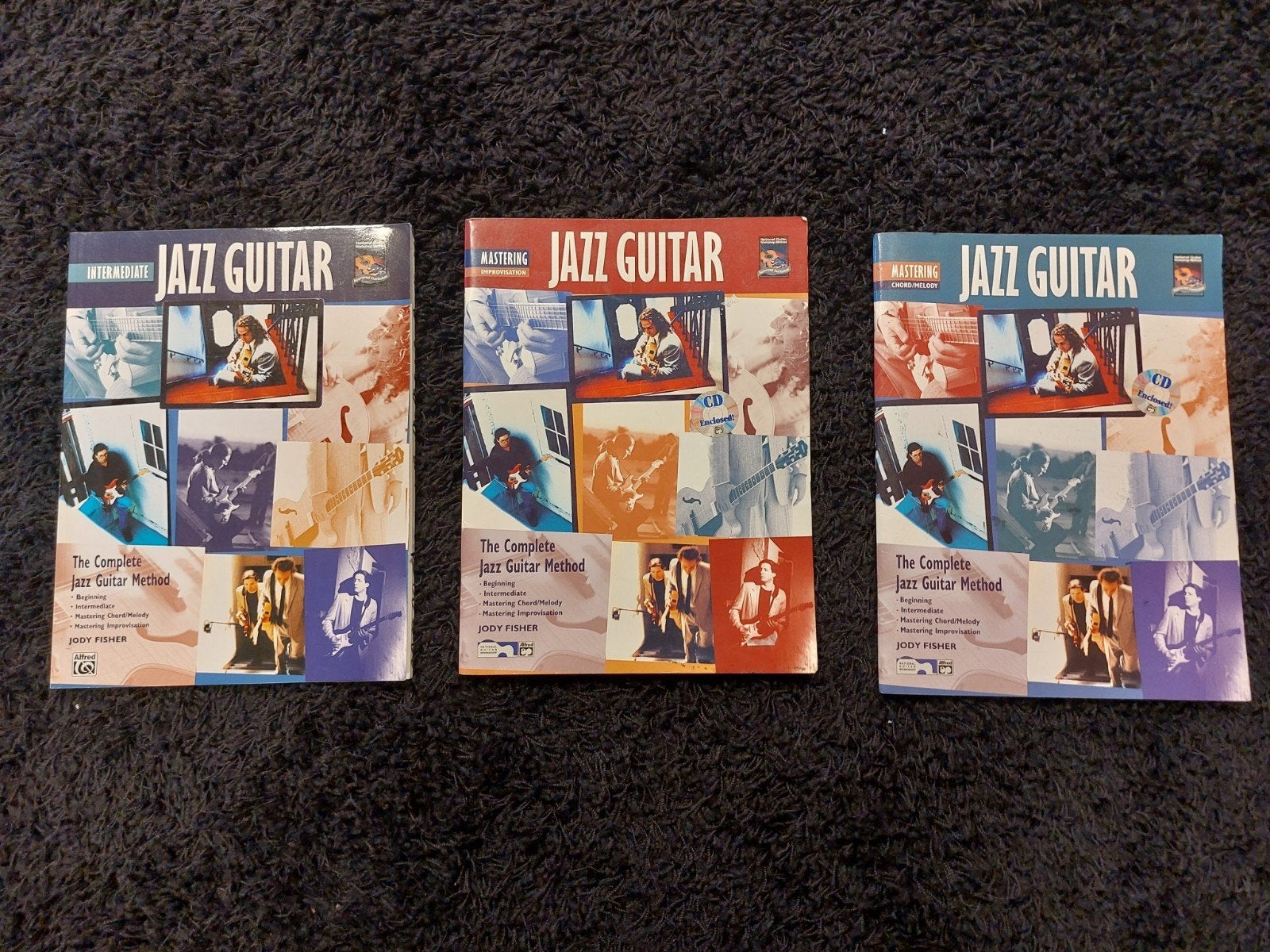 3 Jazz gitaar les boeken met tabs en akkoorden schema's, Muziek en Instrumenten, Bladmuziek, Ophalen of Verzenden, Les of Cursus