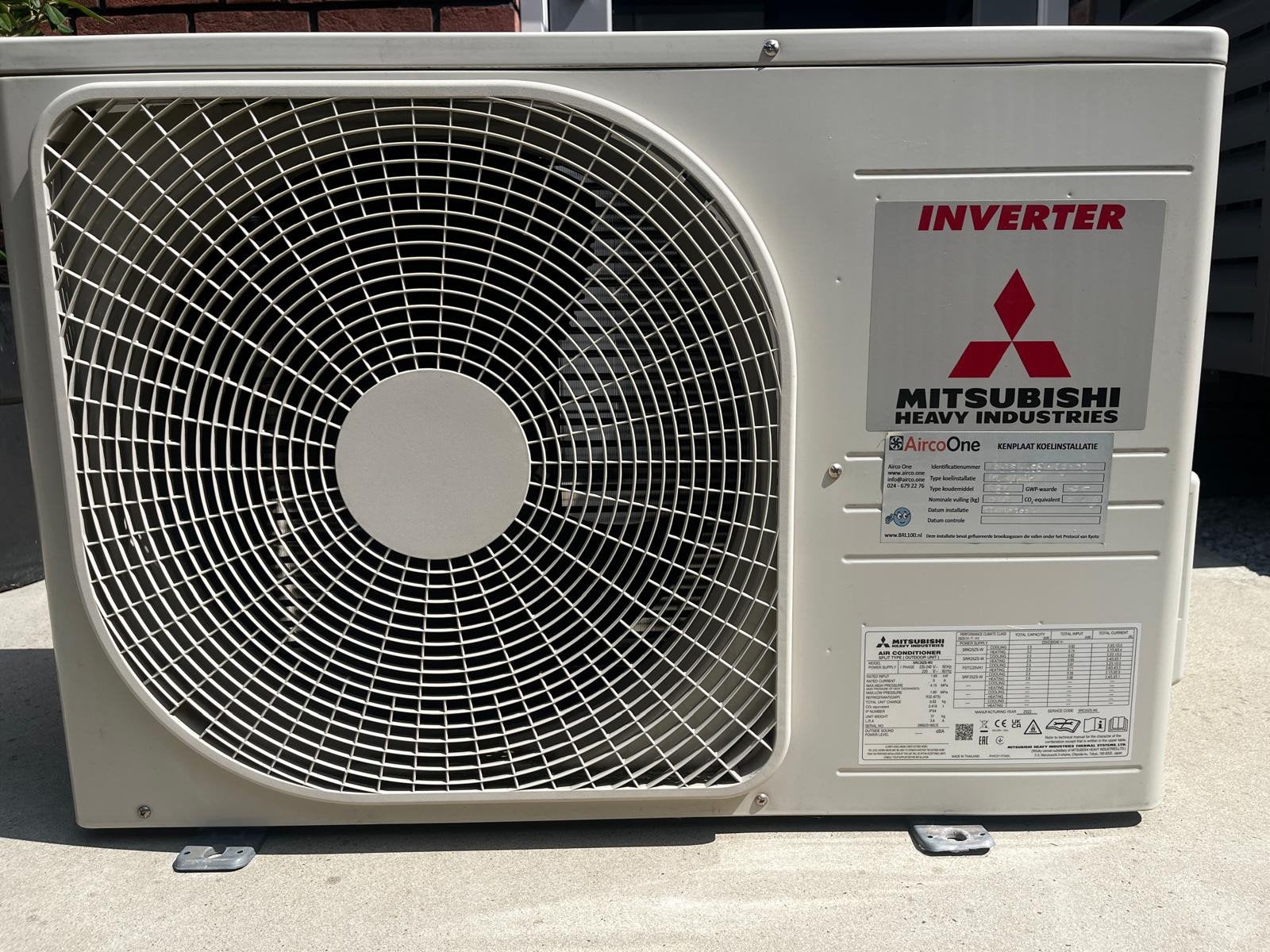Mitsubishi Heavy Industries SRC25ZS-W2 Buitenunit Airco, Witgoed en Apparatuur, Airco's, Ophalen, Koelen en Ontvochtigen, Minder dan 60 m³