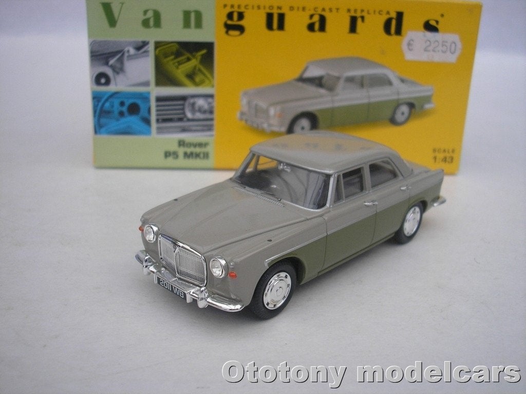 Rover P5 MKII Stone Grey & Juniper Green 1/43 Vanguards, Ophalen of Verzenden, Nieuw, Auto, Vanguards
