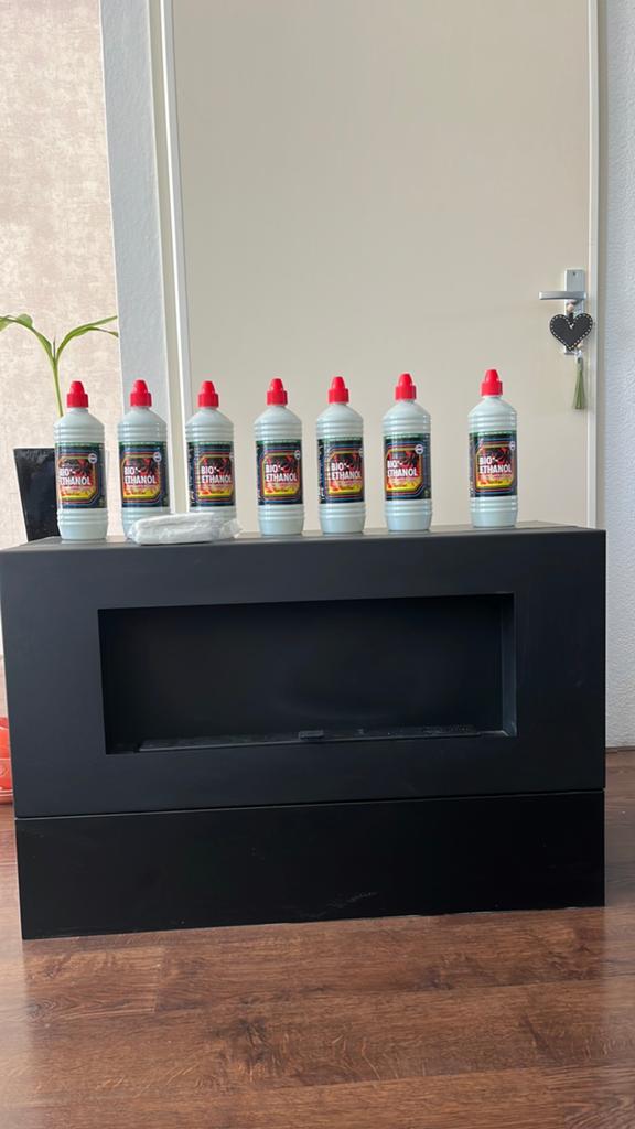 Bio ethanol haard + 6 1/2 fles bio ethanol + nieuwe strook, Huis en Inrichting, Haarden, Ophalen, Gebruikt, Overige soorten