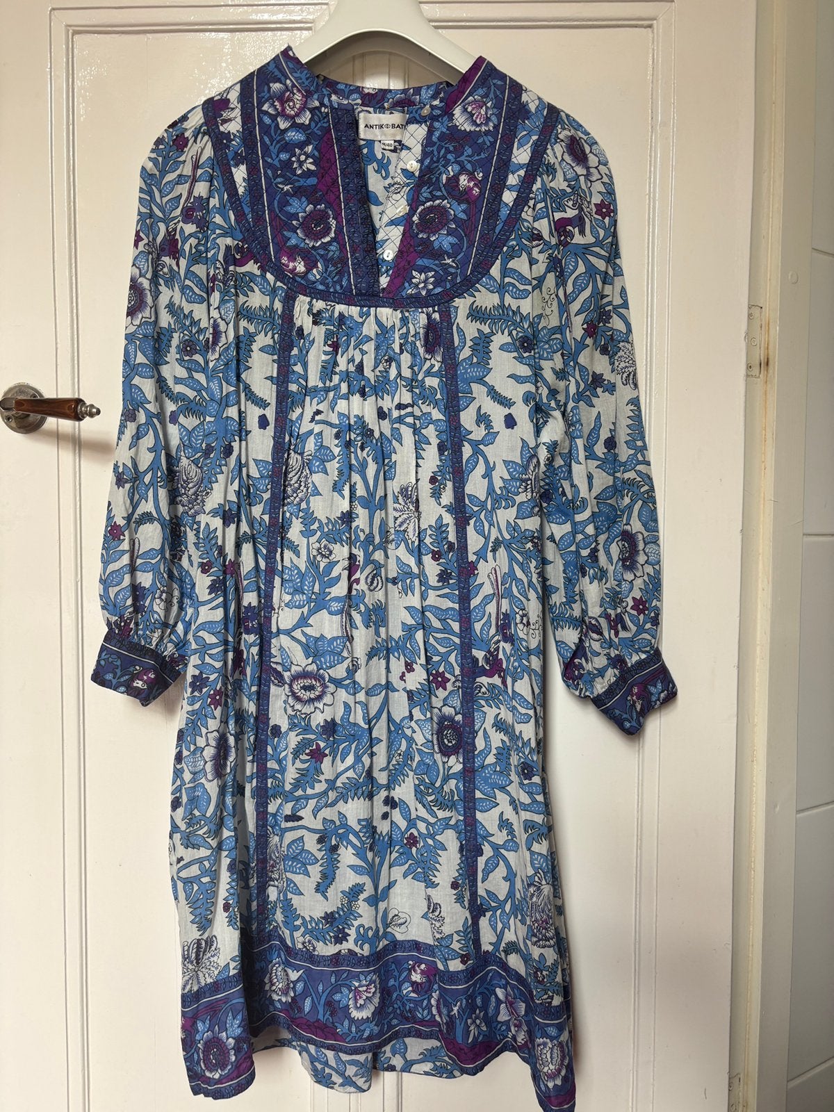 Antik Batik jurk, Maat 38/40 (M), Blauw, Ophalen of Verzenden, Zo goed als nieuw