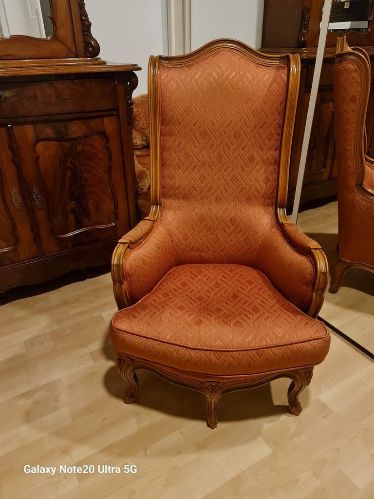 Mooie Franse 3 poot fauteuil, Antiek en Kunst, Ophalen