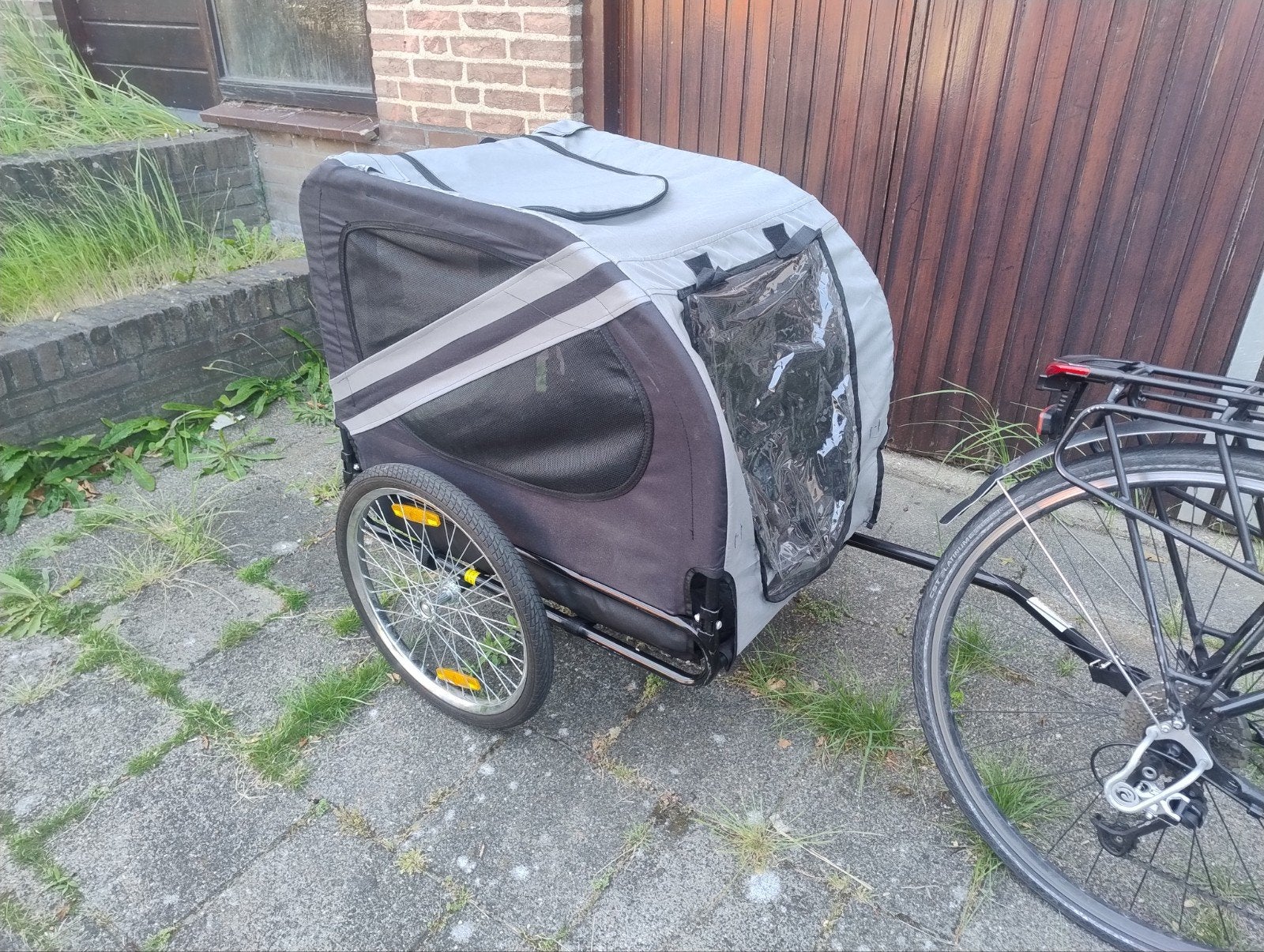 Honden fietskar, Fietsen en Brommers, Fietsaccessoires | Aanhangers en Karren, Zo goed als nieuw, Hondenkar, Opvouwbaar, Ophalen