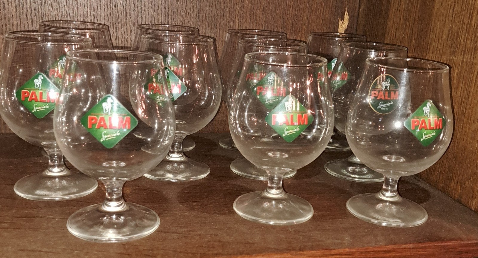 glas glazen palm bierglazen, Ophalen of Verzenden