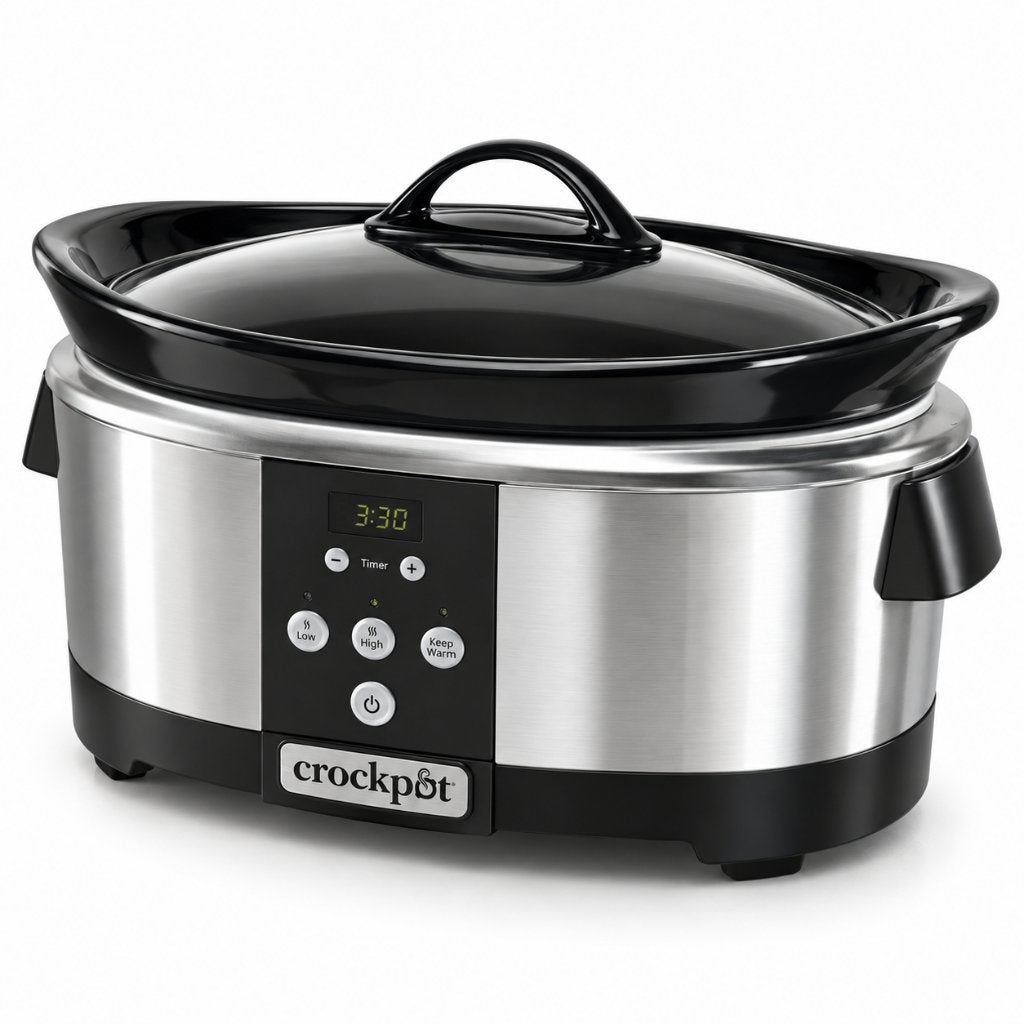 Crock-Pot Digitale Slowcooker 5,7L – 5-6 Personen, Witgoed en Apparatuur, ., Timer, Nieuw, Ophalen of Verzenden