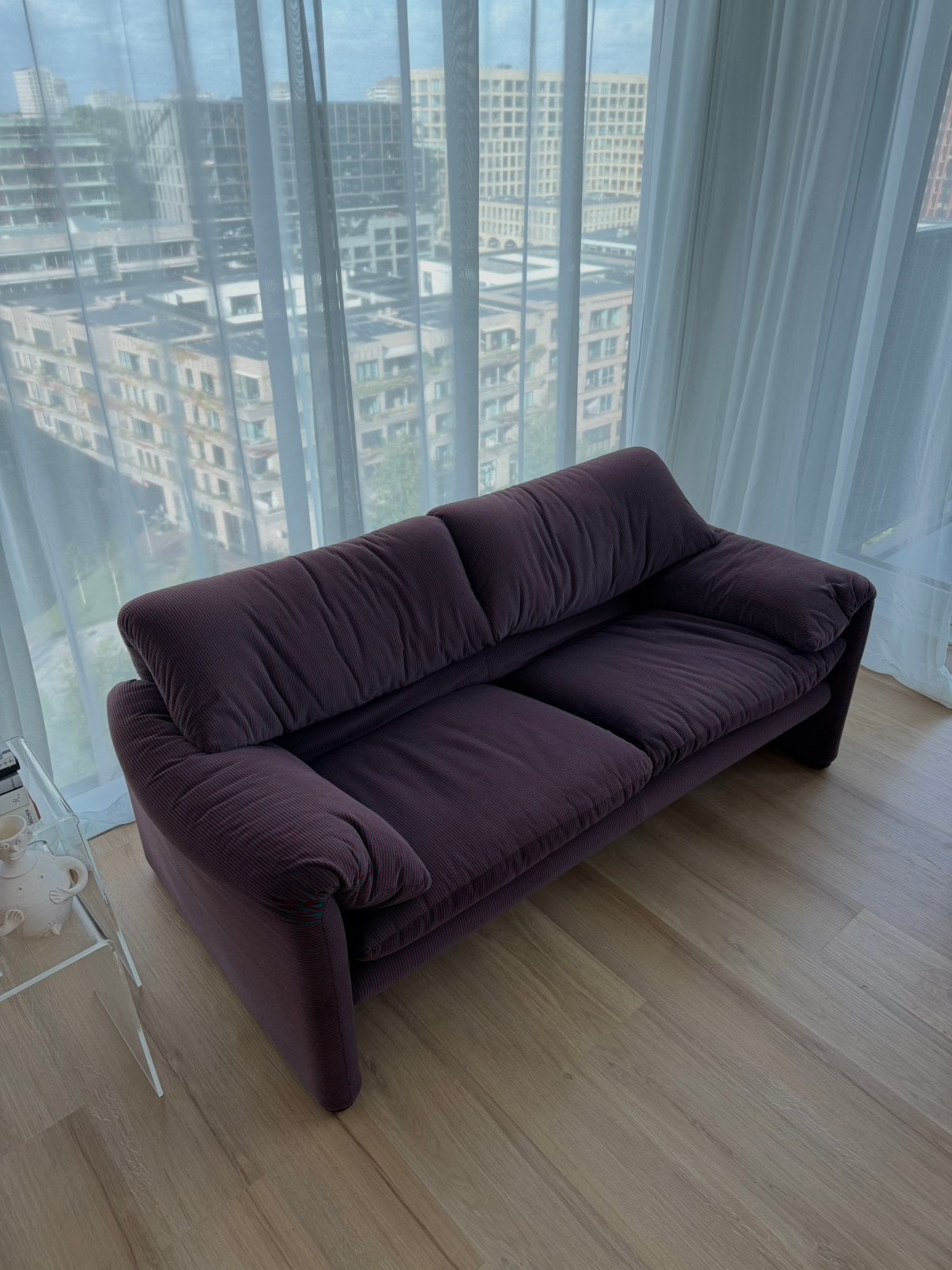 Cassina Maralunga door Vico Magistretti - 2-zitsbank, Gebruikt, 150 tot 200 cm, Tweepersoons, 75 tot 100 cm