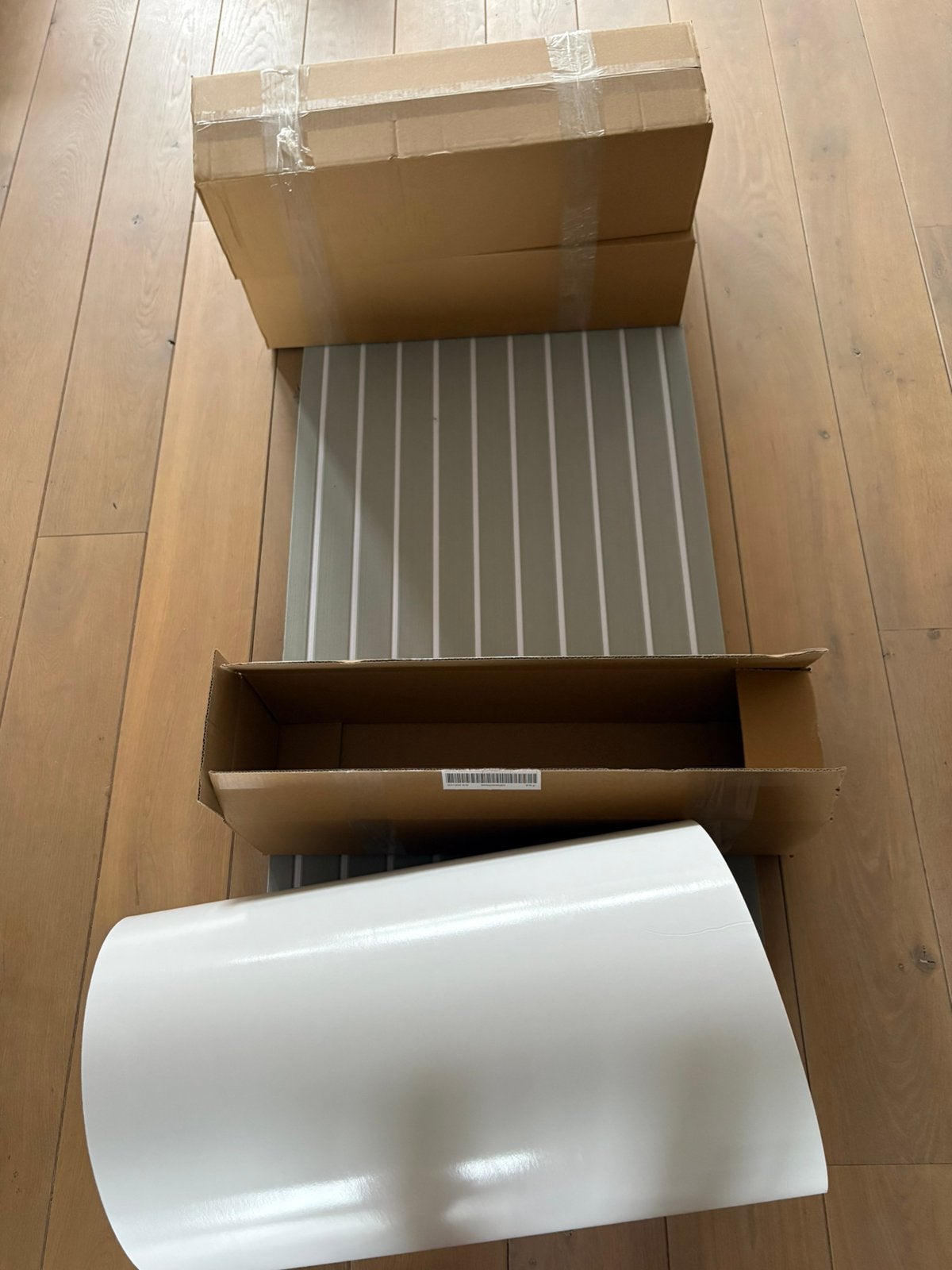 4 rollen eva-teak foam licht grijs met witte lijnen, Ophalen, Nieuw, Overige typen
