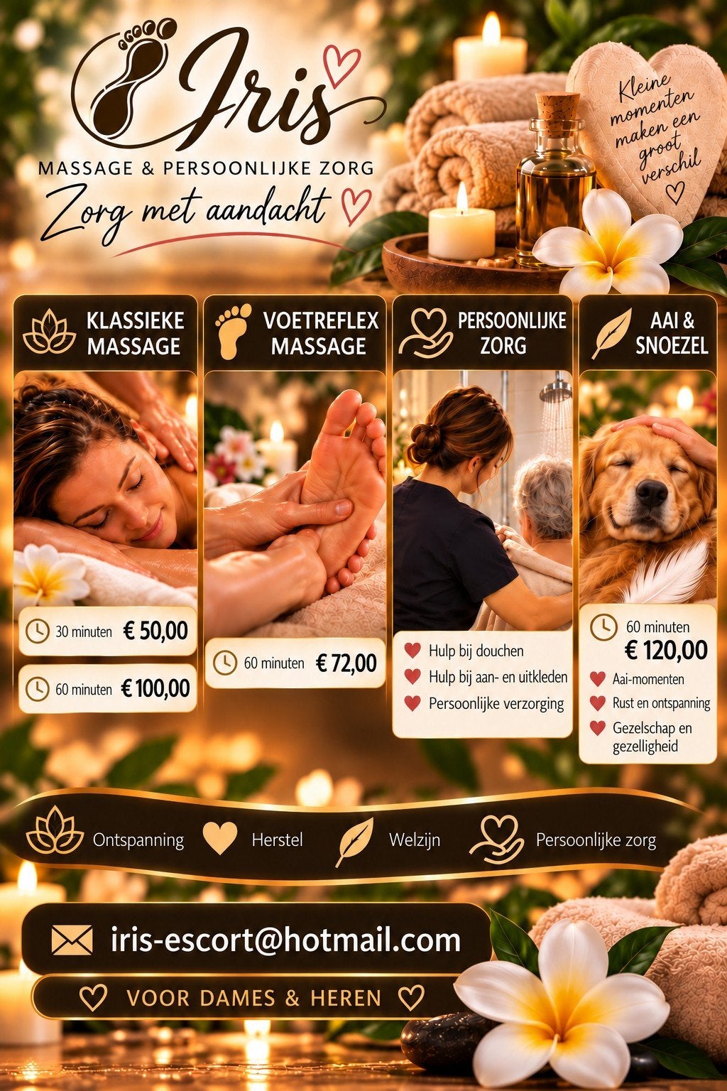 Massage voor dames én heren, Diensten en Vakmensen, Ontspanningsmassage