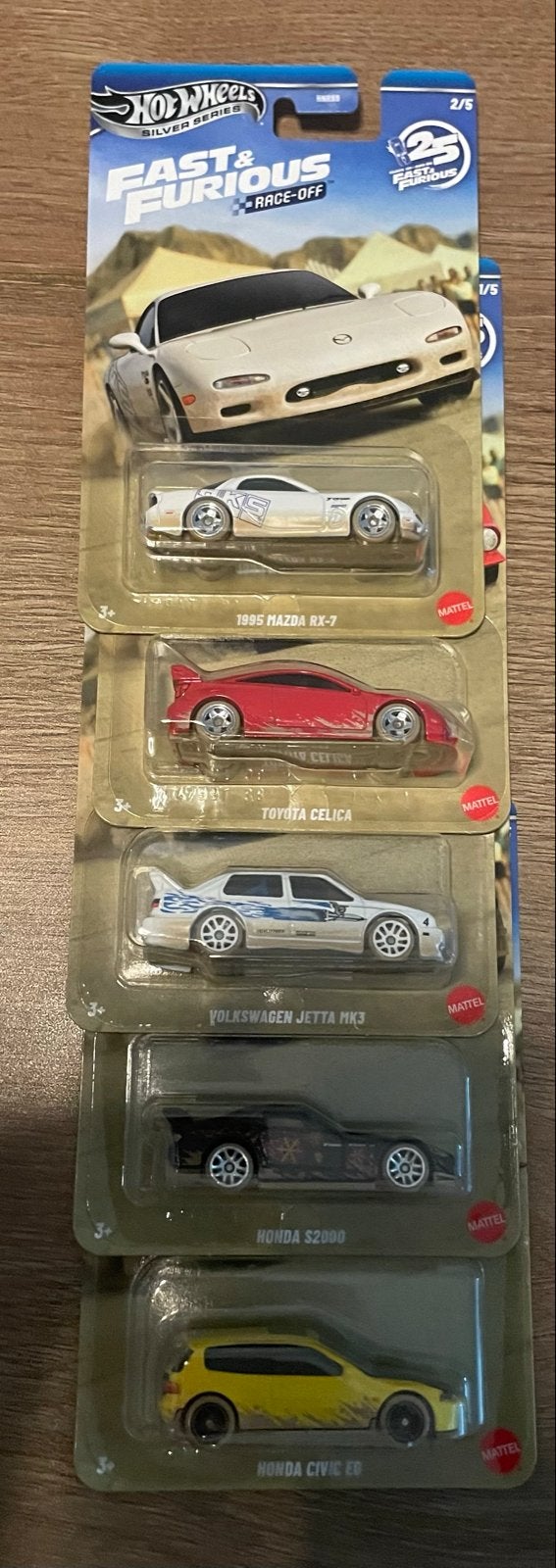 Hot Wheels Fast & Furious Silver Series Set (5 auto's), Ophalen of Verzenden, Nieuw