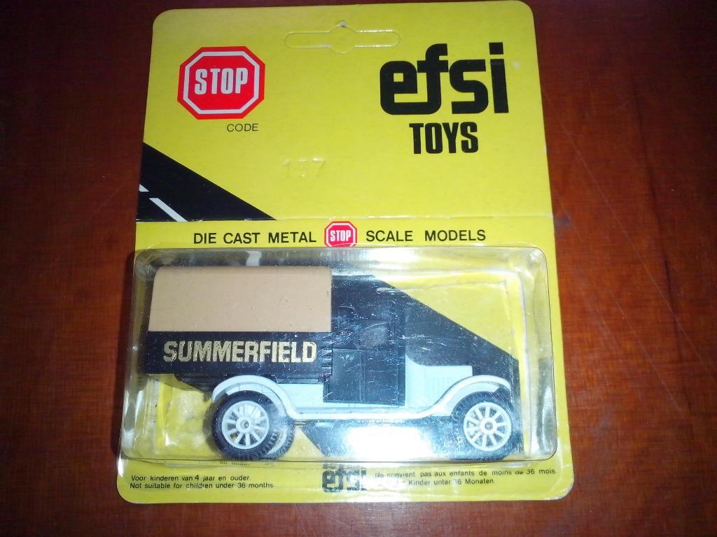 Efsi T-Ford SUMMERFIELD reclamemodel in originele blister, Hobby en Vrije tijd, Modelauto's | 1:87, Ophalen of Verzenden, Nieuw