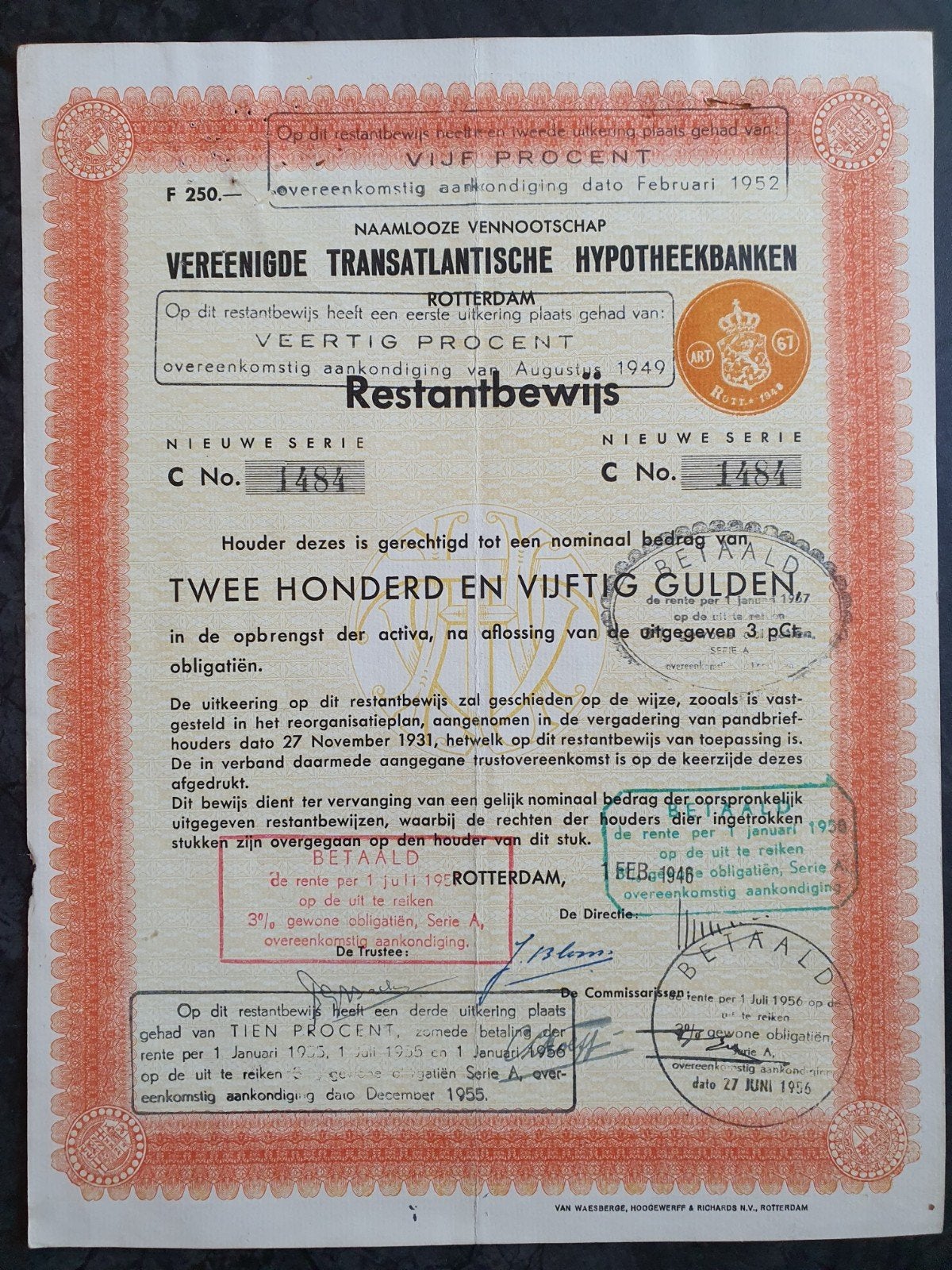 Obligatie, Ophalen