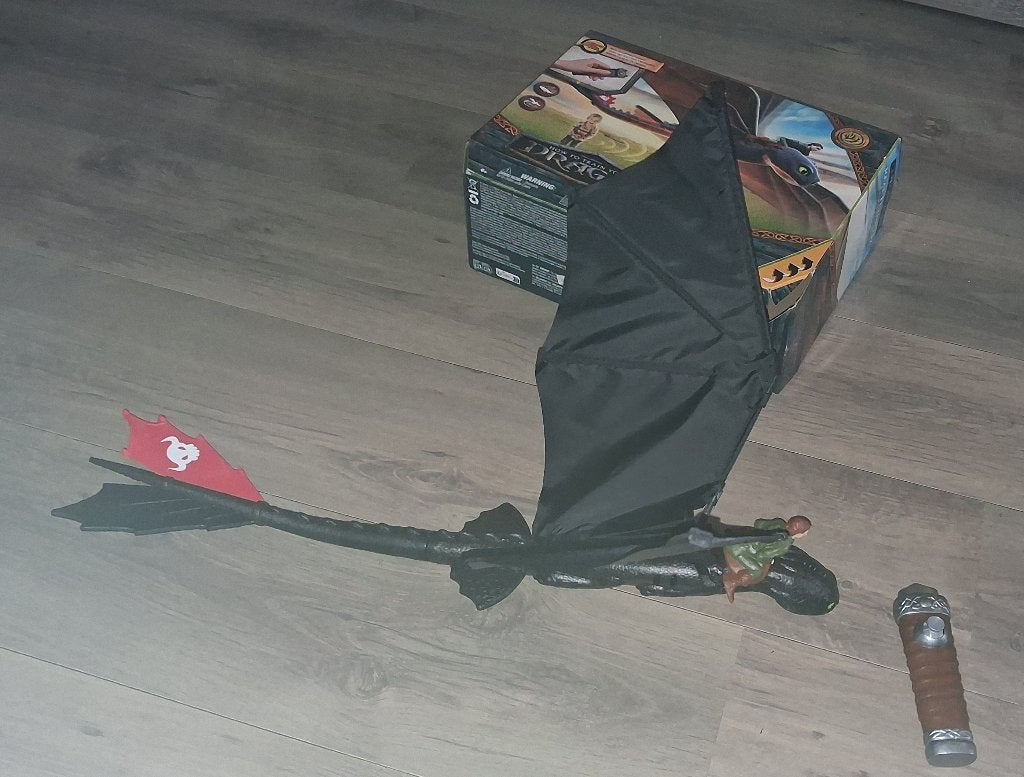 echt Vliegende draak Toothless met afstandsbediening., Kinderen en Baby's, Ophalen of Verzenden, Zo goed als nieuw