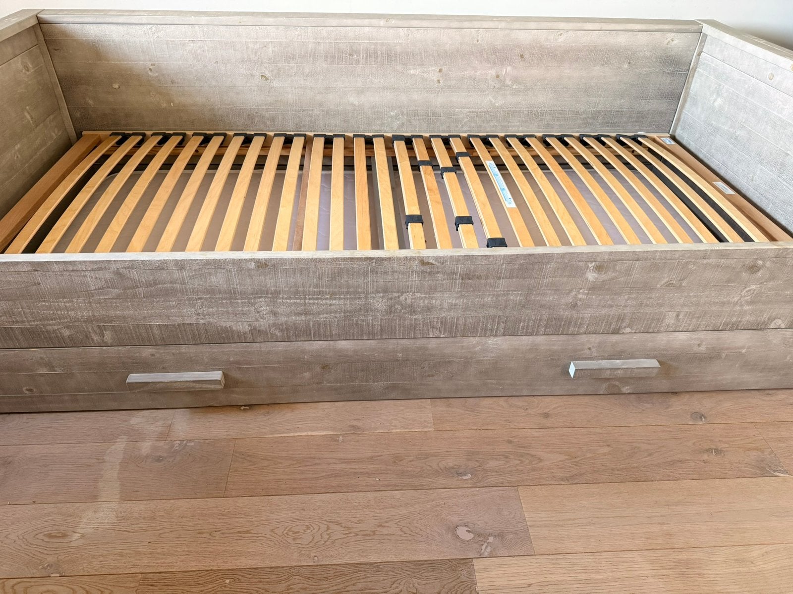 1 persoonsbed met onderschuifbed, Ophalen, Gebruikt, 90 cm, Eenpersoons