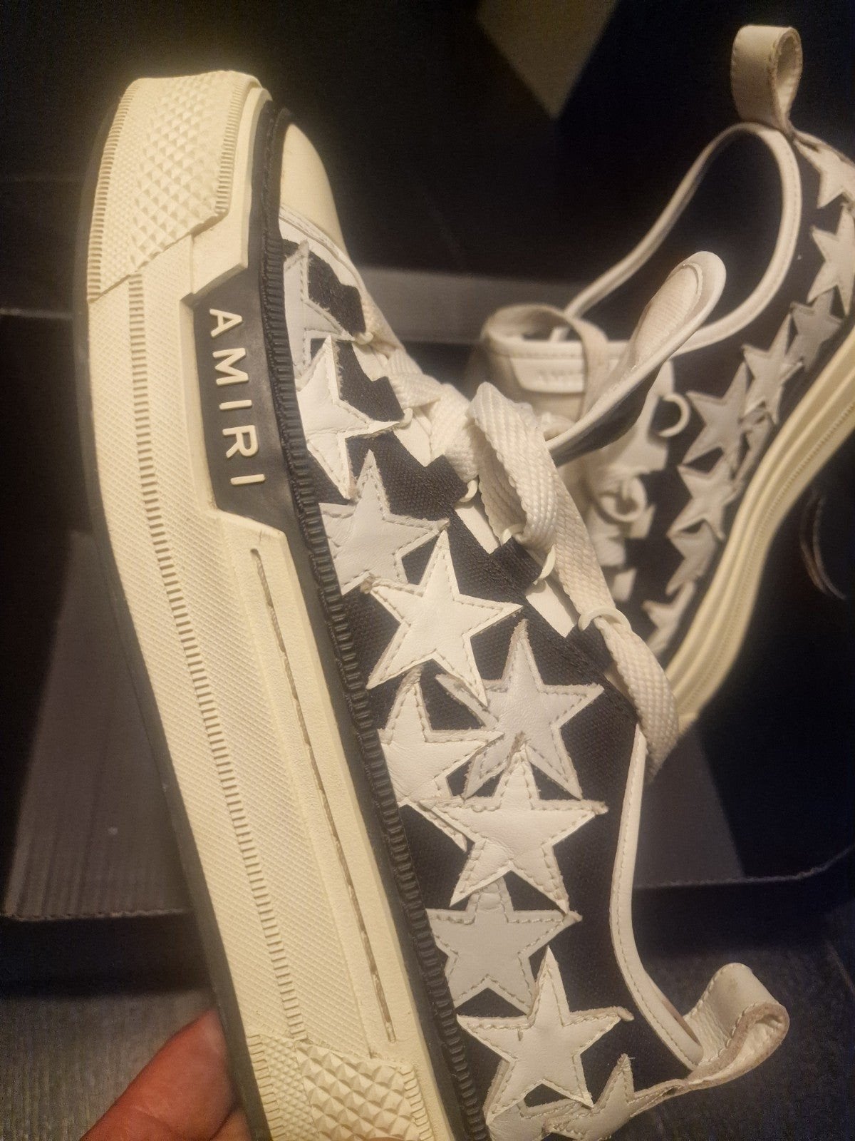 Amiri Sneakers Maat 42 - Zwart met Witte Sterren, Zwart, Ophalen of Verzenden, Amiri, Sneakers of Gympen