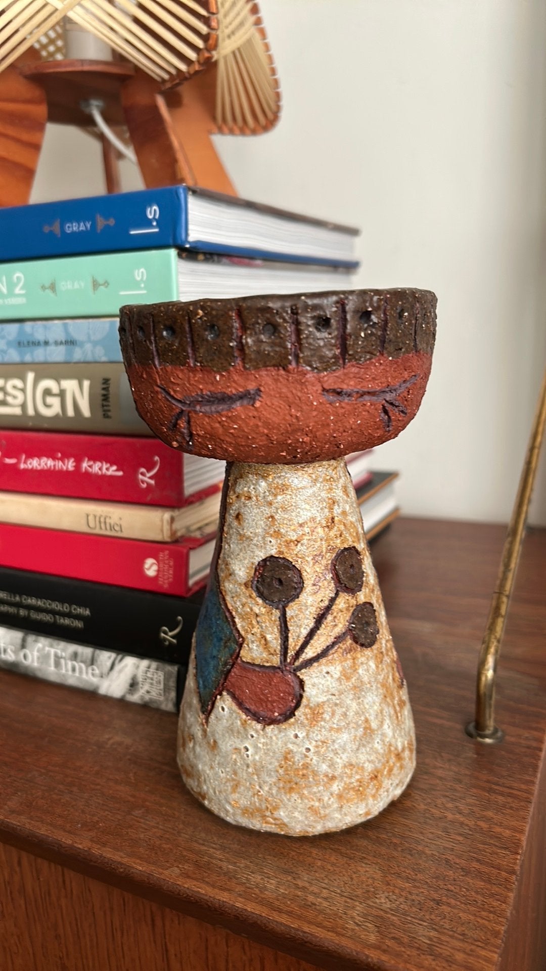 Vintage midcentury object kandelaar bloemenmeisje, Ophalen of Verzenden, Zo goed als nieuw