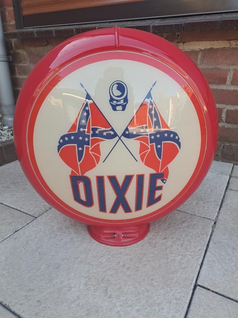 Dixie benzinepomp globe, Verzamelen, Ophalen, Zo goed als nieuw
