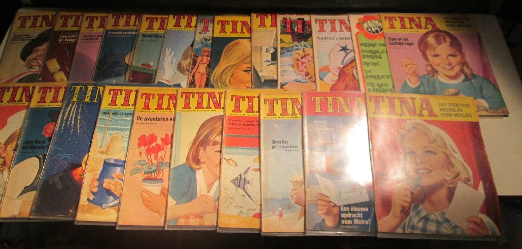 23 Oude TINA Tijdschriften voor meisjes - jaren 60, Boeken, Tijdschriften en Kranten, Ophalen of Verzenden, Gelezen, Overige typen