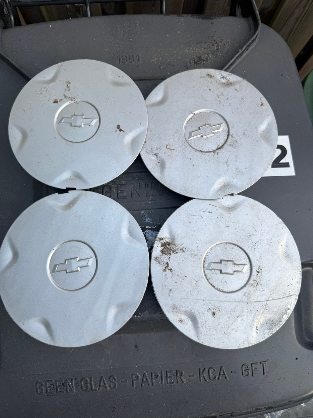 4x chevrolet spark wieldoppen, Ophalen of Verzenden, Zo goed als nieuw