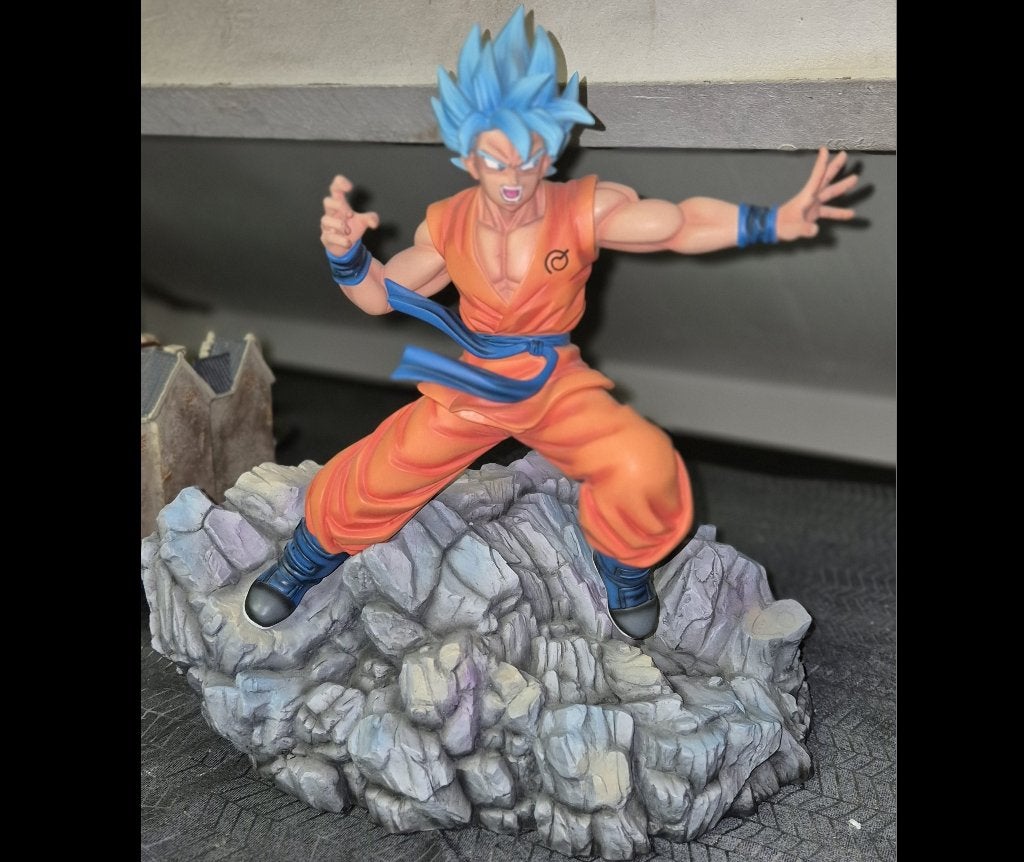 Dragonball Dragon Ball Z Goku SSJ Blue RESIN Statue DBZ 40cm, Ophalen of Verzenden, Zo goed als nieuw, Overige typen