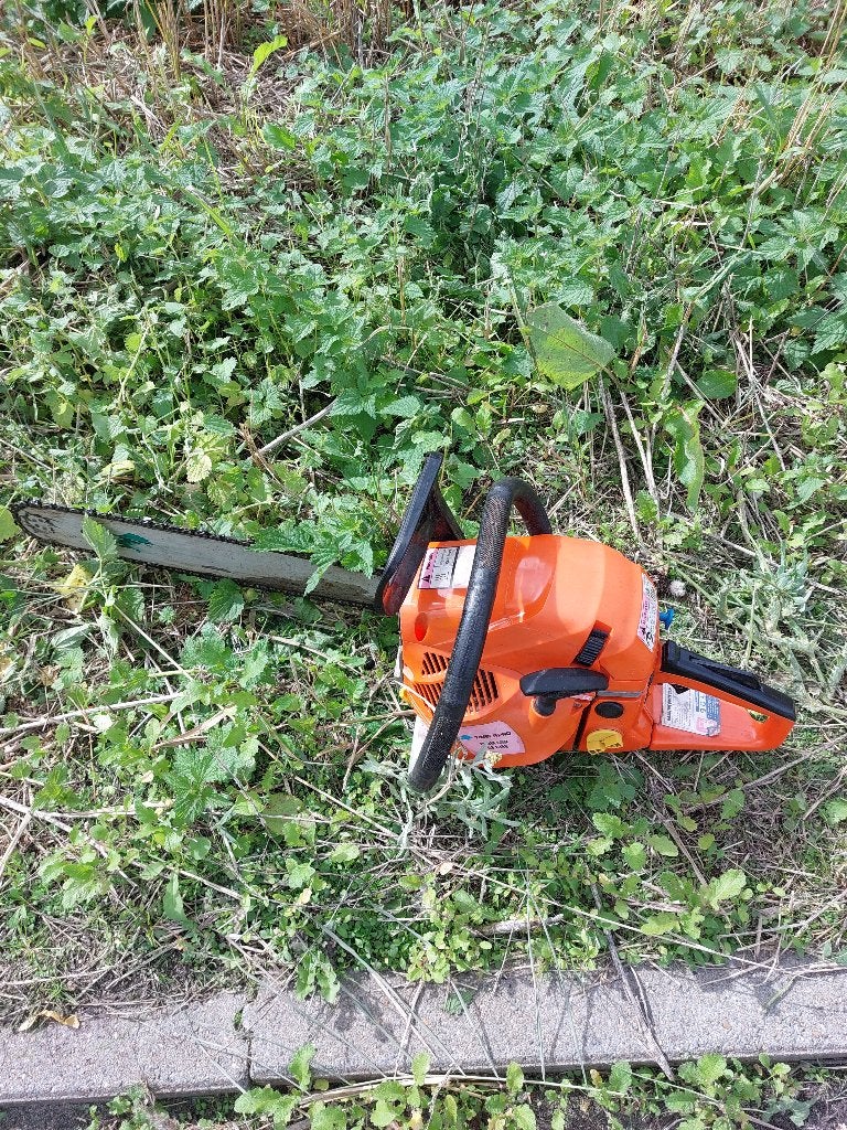 benzine kettingzaag, Ophalen, Zo goed als nieuw