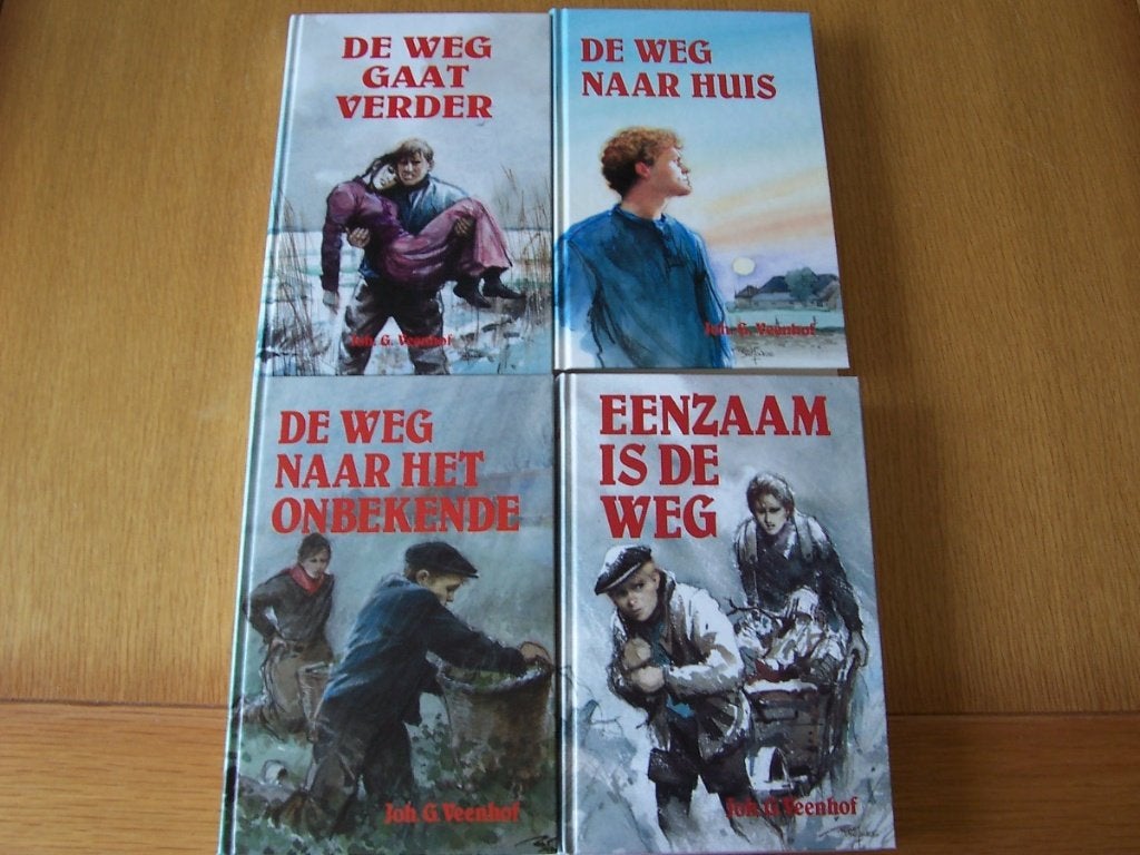 Joh G Veenhof deel 1 t/m 4 Eenzaam is de weg, Boeken, Ophalen of Verzenden, Zo goed als nieuw