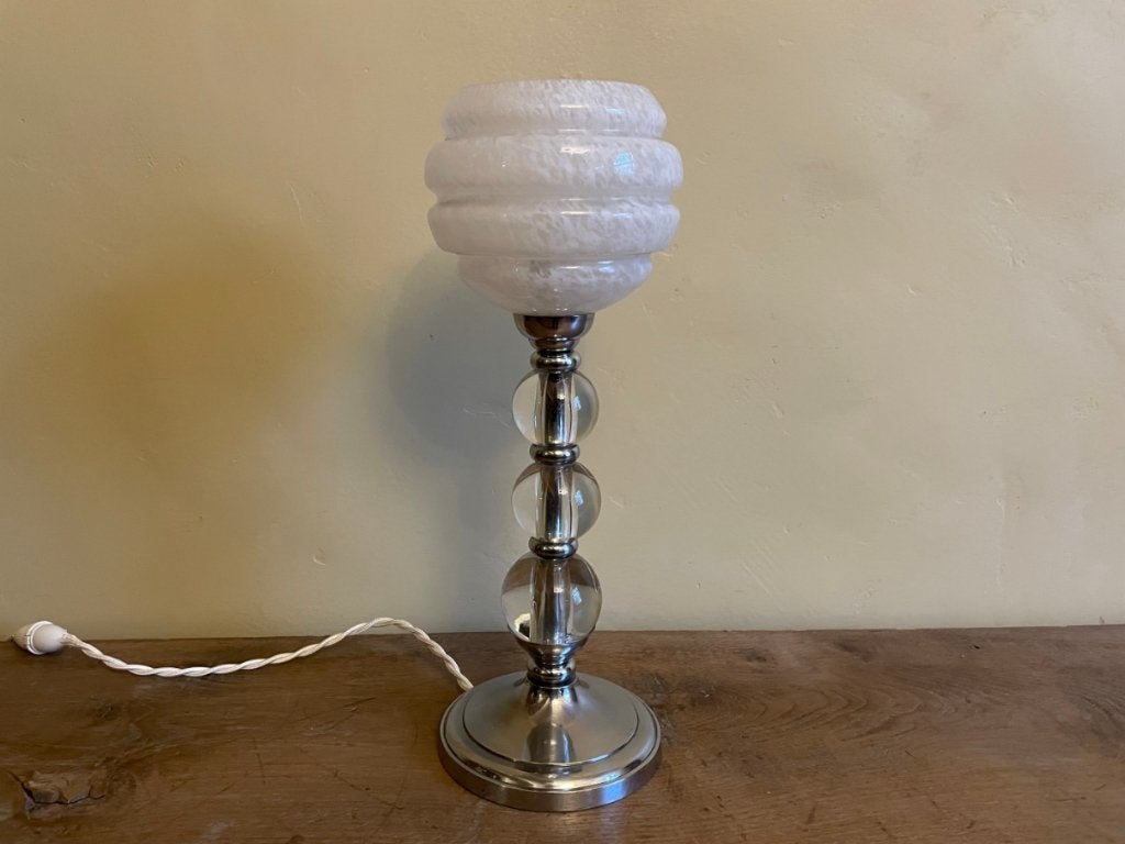 Tafellamp Schemerlamp art deco 1930 Jacques Adnet Frans, Ophalen of Verzenden