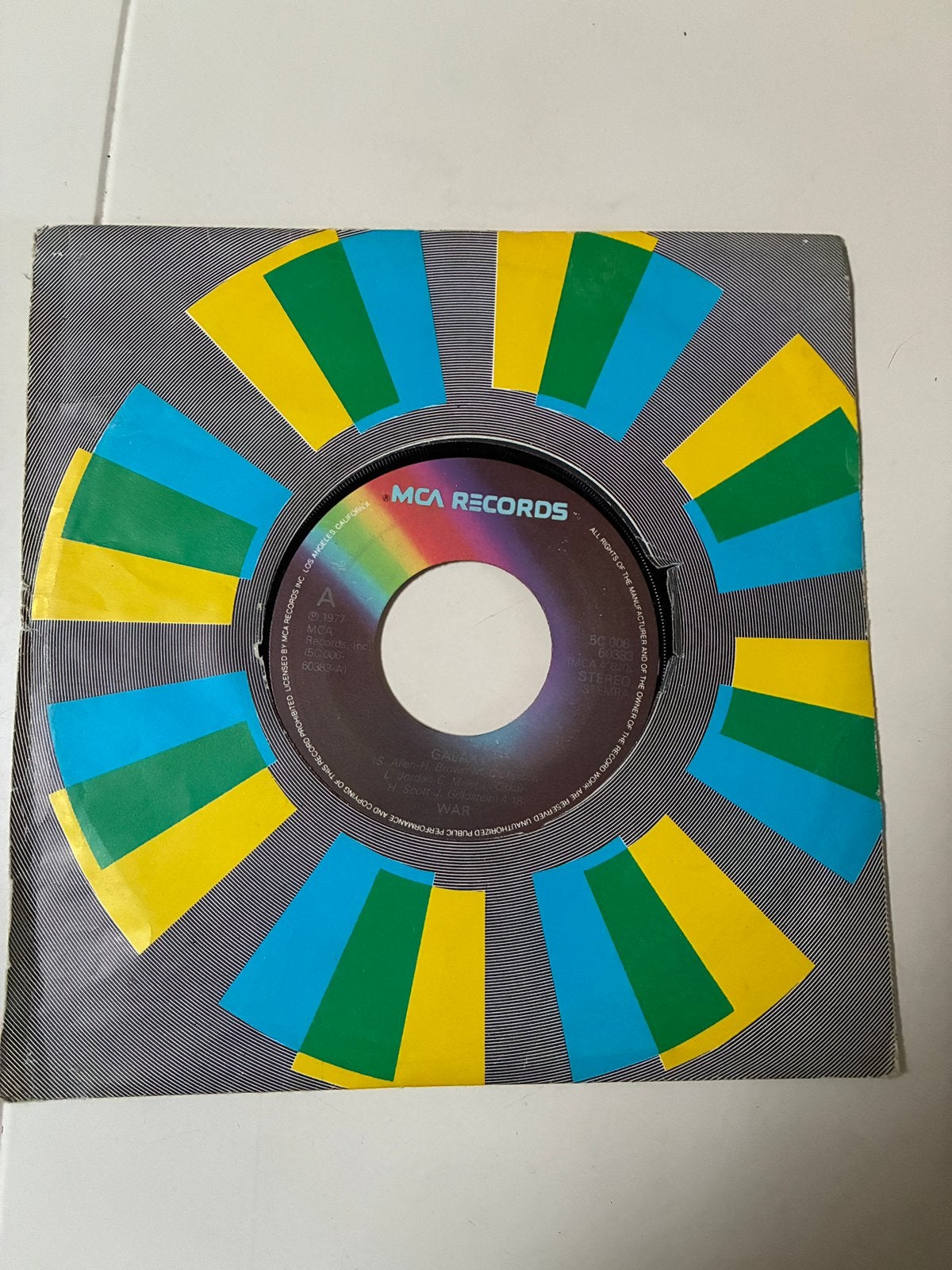 Galaxy- War single 45 toeren, Ophalen of Verzenden, Gebruikt