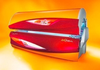 Professionele Soltron XL-70 Zonnebank | Airco | 51 lampen, Ophalen, Gebruikt, Zonnebank dubbelzijdig, 15 lampen of meer